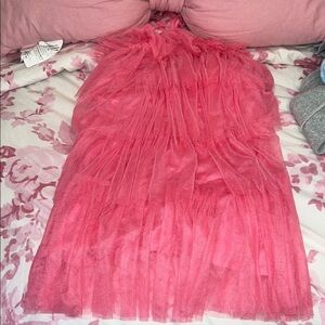 Chic Pink Tulle Dress